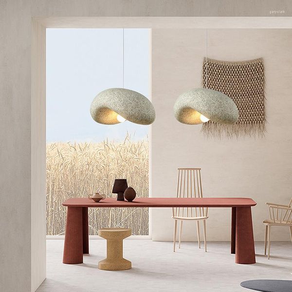 Pendants lampes modernes design simple wabi sabi japonais France Style Kitchen Dinning Bar salon E27 Vente lampe