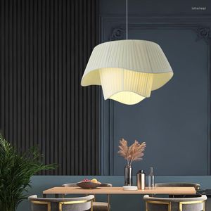 Hanglampen moderne stof plafond suspensie licht voor eettafel verlichting AC220V eenvoudige hangende slaapkamerlamp