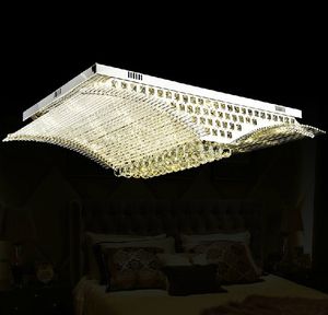 Lampes suspendues Mode moderne Luxe K9 Cristal LED Mirs Wings Plafonnier Lustre Salon Lumières