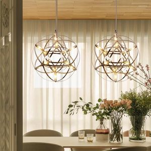 Hanglampen Modern vuurwerk Spark Ball LED LIDEN LIDEN LIVEN DINING ROOM Restaurant Iron Art Home Decor Chandelier Lighting