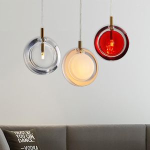 Lampes suspendues Lumières en verre modernes Creative LED Lampe suspendue Lumière nordique Lustre de luxe Salon Décor Restaurant Luminaires