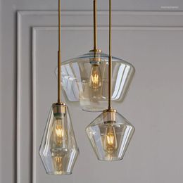 Hanglampen moderne glazen lichten voor woonkamer keuken Noordse led hanglamp loft industriële hanging lamp home decor luminaire e27