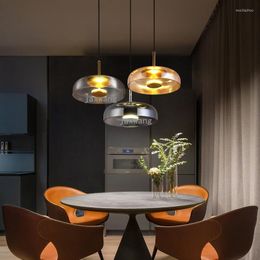 Hanglampen moderne gloden lichten eetkamer huishouden Noordse stijl glazen schaduw kunstbalk lamp keuken opknoping