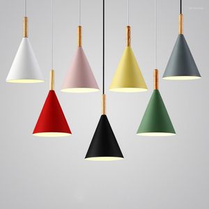 Hanglampen modern hangende plafond e27 houten aluminium lichten woningdecor lichtlamp en bar showcase spot light zm1017