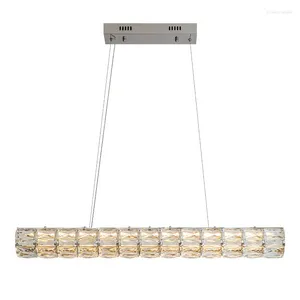 Lampes suspendues Lustre en cristal suspendu moderne luminaires de plafond simples luminaire de suspension de salon lampe à LED