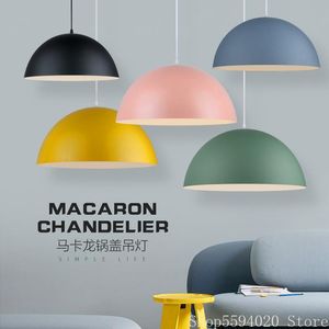Hanglampen moderne ijzeren kleur glansverlichting Noordse bar aanrecht macarons hangende verlichtingsarmatuur woonkamer lamp Home Decor