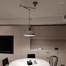 Lampes suspendues cuisine moderne Table à manger ronde lumière lustre fil réglable Design nordique décor à la maison luminaire en métal