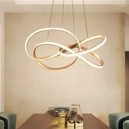Lampes suspendues Lampe moderne LED Lustre suspendu pour salon salle à manger chambre cuisine île décoration de la maison luminaire lustre