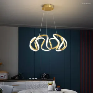 Hanglampen Moderne lamp LED-hangende kroonluchter voor woonkamer, eetkamer, slaapkamer, keukeneiland, woondecoratie, verlichtingsarmatuur, glans