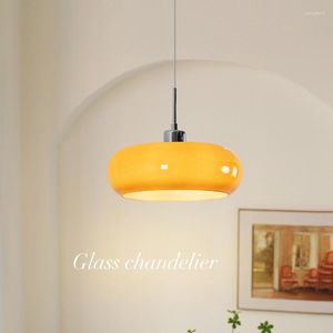 Lampes suspendues Lampe moderne Luxueux Orange Cuisine Suspension Luminaire Pour Salle À Manger Chambre Décoration Éclairage Bichromatique