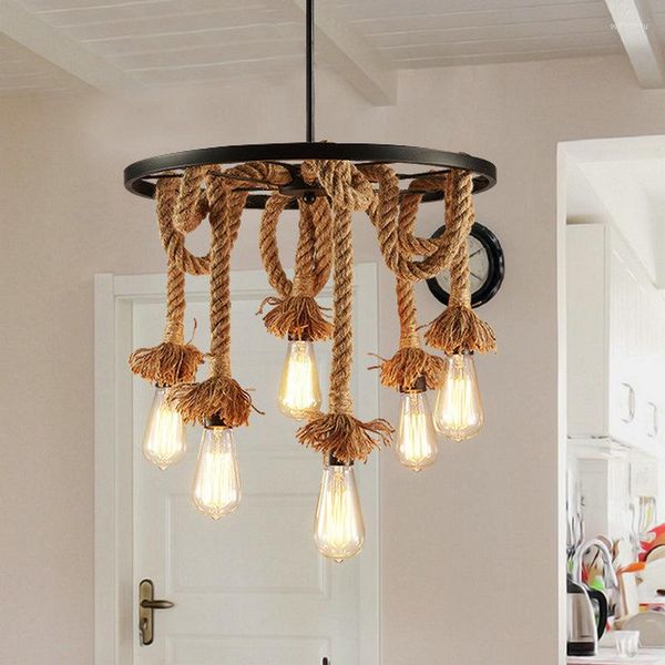 Lampes Suspendues Moderne Led Lustre En Bois Antique Éclairage Industriel Style Déco Maison