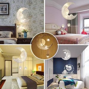 Hanglampen moderne led plafondlamp maan ster kroonluchter verstelbare creatieve kinderkamer decoratie verlichtingsarmaturen lampara salonpendant