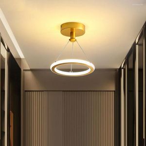 Lampes suspendues Moderne LED Lustre Lumières Économie D'énergie En Fer Forgé Cercle Plafond Suspension Lampe Cuisine Chambre Luminaire