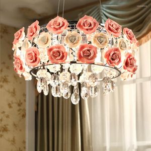 Hanglampen moderne led kristallen lichten voor eetkamer meisje keukenlamp slaapkamer restaurant rose hanging