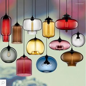 Lampes suspendues Moderne Led Lampe En Verre Plafonniers Suspendus Lustre À La Maison Appareils De Bureau Loft Éclairage