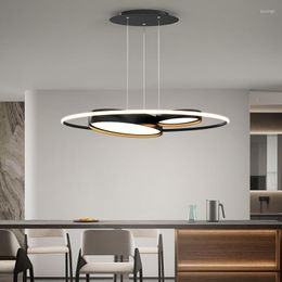 Lampes suspendues lampe à LED moderne pour Restaurant chambre salon bureau Suspension suspension avec télécommande gradation