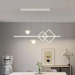 Lâmpadas pendentes moderna lâmpada LED branco candelabro luz estilo simples para sala de jantar mesa de cozinha sala de estar quarto design de arte