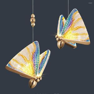 Hanglampen modern led licht plafond hangende verlichting vlinder luxe lamp creatieve decoratieve kroonluchter voor slaapkamer