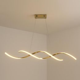 Hanger lampen moderne ledlichten AC85-265V voor eetkamer keukenkamer bar home deco lamp armatuur goud/verchroomde lengte90/110 cmpendant