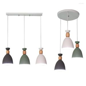 Hanger lampen moderne ledlichten e27 bollen houten poolophanging eenvoudige van natura voor restaurant dineren woonkamer kroonluchters