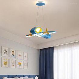 Lampes suspendues Lumières LED modernes pour chambre d'enfants Lustre d'avion de bande dessinée Appareil d'éclairage d'avion nordique