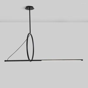 Hanglampen Moderne led-verlichting voor eeteiland Woonkamer Keuken Zwart schilderij Lamparas Woondecoratie Accessoires Armaturen