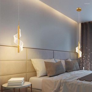 Hanglampen moderne ledlichten minimalistisch restaurant koffiebar woonkamer bedlamp achtergrond muur hang