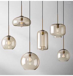 Pendant Lamps Modern Light Nordic LOFT Glass Hanging Lamp Kitchen Fixtures Dining LED Hanglamp Living Room Indoor Deco Luminaire