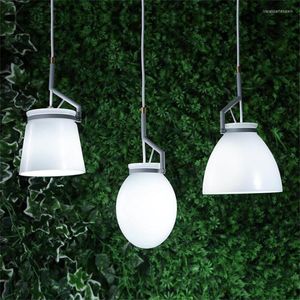 Lampes suspendues Lumières modernes LOFT Blanc Verre LED Lustre Chambre Salon El Éclairage Décoratif Luminaria Avize