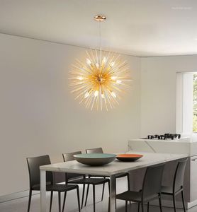 Hanglampen moderne metalen lamp goud hangende decoratie verlichting e14 kleur rond woonkamer