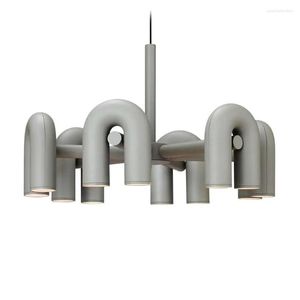 Lampes suspendues Ambiance minimaliste moderne Salon Salle à manger Modèle Chambre Art Lustre en forme de U