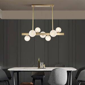 Hanger lampen modern minimalistisch koper restaurant kroonluchter licht luxe creatieve magische magische bonenlamp strip bar