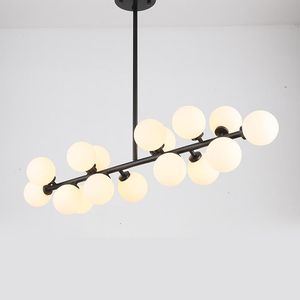 Hangende lampen moderne minimalistische creatieve DNA -moleculaire LED -lampen eenvoudige hangende lamp voor bar thuisverlichting vergulde bulbpendant