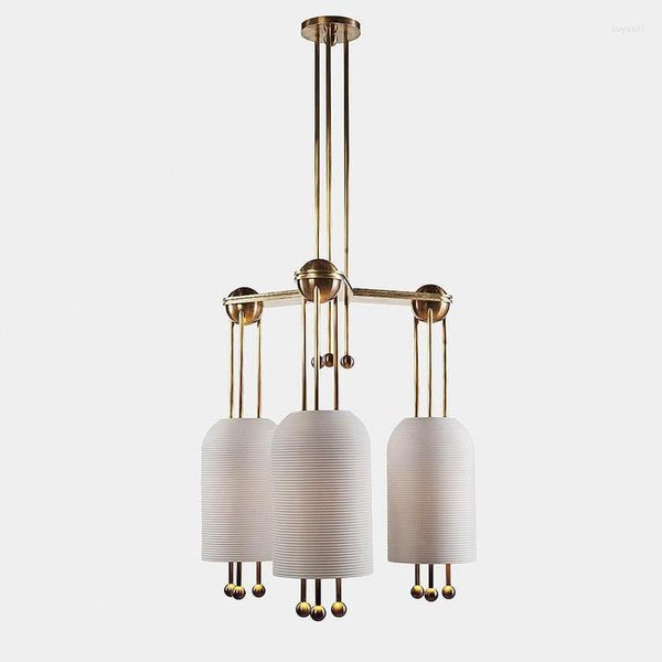 Lampes suspendues Moderne Minimaliste Créatif Lampe De Table Fil Modèle Chambre Salon Étude Chinois Art Décoratif Lustre
