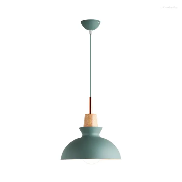 Lampes suspendues moderne minimaliste salle à manger lustre personnalité créative bar café cuisine en fer forgé macaron