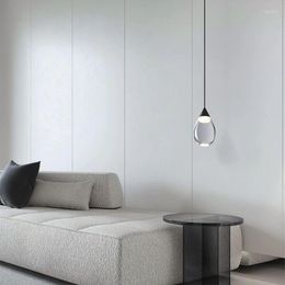 Hanglampen moderne minimalistische glazen lamp slaapkamer bedkamer bedlicht koperen regendruppel ontwerp kroonluchter restaurant ingang decoratief