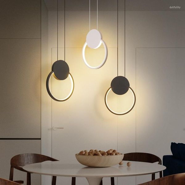 Lampes suspendues Moderne Minimaliste LED Ligne Lumière Pour Restaurant Café Bar Salon Chevet Lustre Fond Mur Long Accrocher Lampe