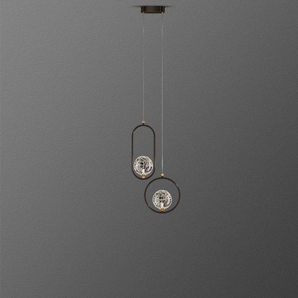 Lampes suspendues Ligne minimaliste moderne Lustre Simple Couloir Cuisine Art décoratif Éclairage intérieur Maison Salon Log ChandelierPend
