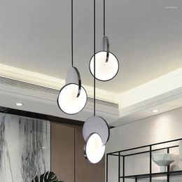 Hanglampen Moderne Minimalistische Spiegel Roestvrijstalen Kroonluchter Persoonlijkheid Creatieve LED Woonkamer Eetkamer Trappenhuisverlichting