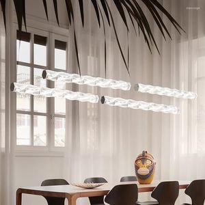 Hanglampen moderne minimalistische kantoorrichtingskansen eetkamer kroonluchter Italiaans ontwerp creatieve woonslaapkamer striplamp