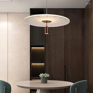 Hanglampen Modern Minimalistisch Rond Transparant Acryl Restaurant Licht Western Mall LED Decoratief