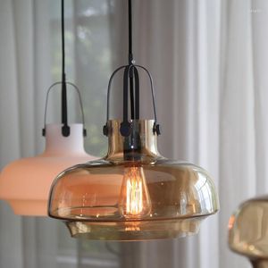 Hanglampen modern Noords beroemd ontwerp rook champagne wit glas e27 eetkamer tafel eiland bar lamp kroonluchter kroonluchter