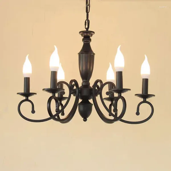 Lámparas colgantes estilo nórdico moderno 6 cabezas lámpara colgante tienda de ropa minimalista sala de estar cocina luz tienda retro vela candelabro