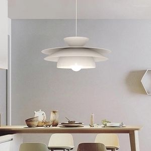 Hanglampen Moderne Scandinavische stijl LED-lamp voor eetkamer Keuken Woonkamer Slaapkamer Wit Eenvoudig ontwerp Plafondkroonluchter Licht