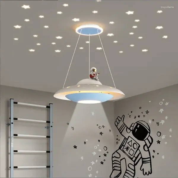 Lampes suspendues Espace extérieur moderne Eleva Chambre Plafonnier Originalité Intelligent LED Lustre Garçons Fille Chambre Intérieur Décorer Luminaires