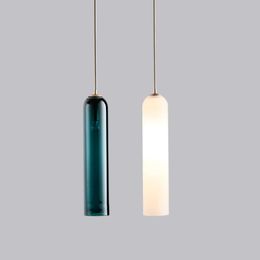 Lampes suspendues Lampe pendante moderne LED Verre Nordic Luminaires suspendus Suspension Creative Living Chevet Chambre Lustres d'intérieur