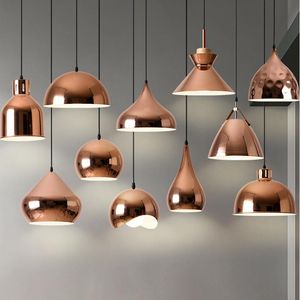 Hanglampen modern postmoderne roségoud pated warme kroonluchter eetkamer slaapkamer woonkamer ijzer eenvoudige coffeeshop