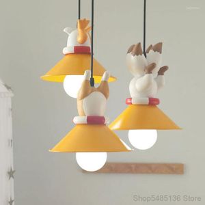 Hanglampen moderne hars woonkamer led lichten cartoon slaapkamer kinderophangbar lamp keuken verlichting armaturen