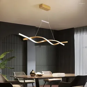 Pendants lampes modernes lumières LED tournantes dimmables pour la table de cuisine table à manger du bureau