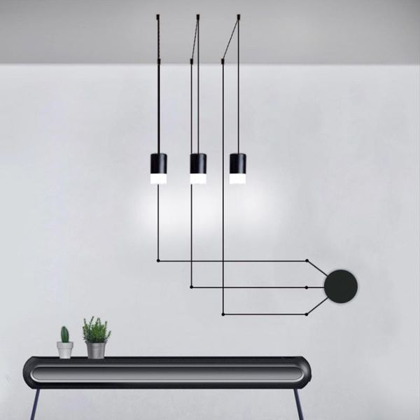 Lampes suspendues Lustre simple moderne Branche créative Lampe araignée multi-tête LED Ligne Bureau Restaurant Lampes décorativesPendentif